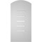 Ekena Millwork Arch Top Surface Mount PVC Gable Vent: Non-Functional, w/ 3-1/2"W x 1"P Standard Frame, 12"W x 22"H GVPAR12X2201SN - alternate 4